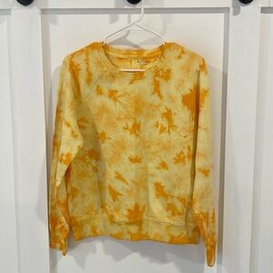 ATHLETA yellow tie-dye sweatshirt